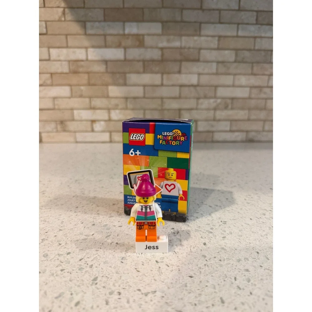 LEGO Minifigure Factory Custom Female Figure Jess Orange Pants Box